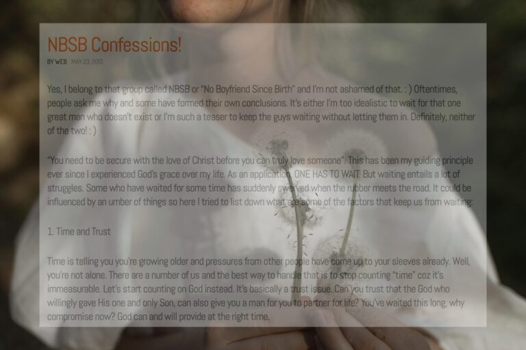 NBSB Confessions